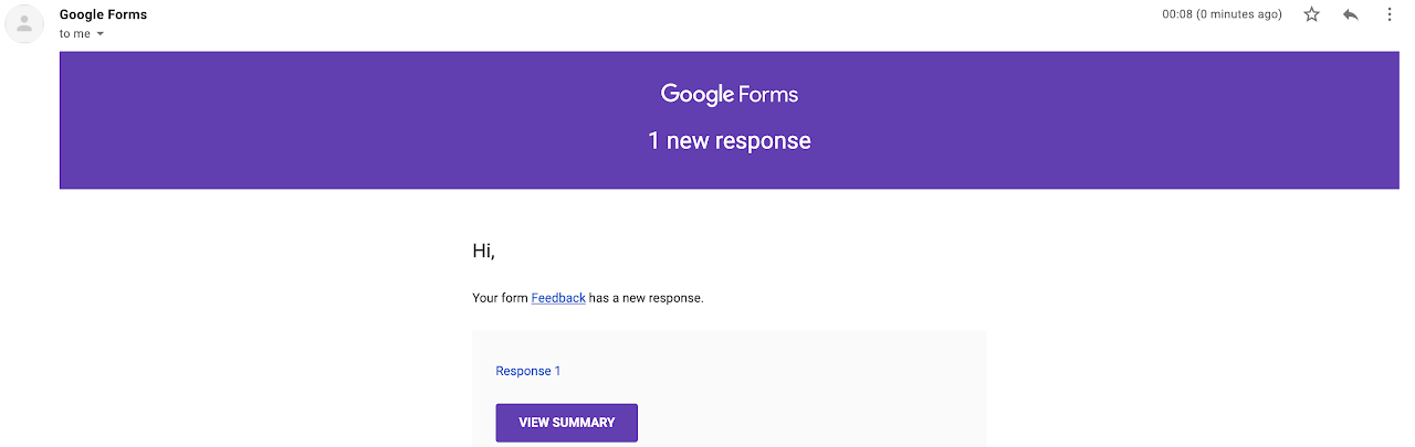 Form Email Notifications in Gmail