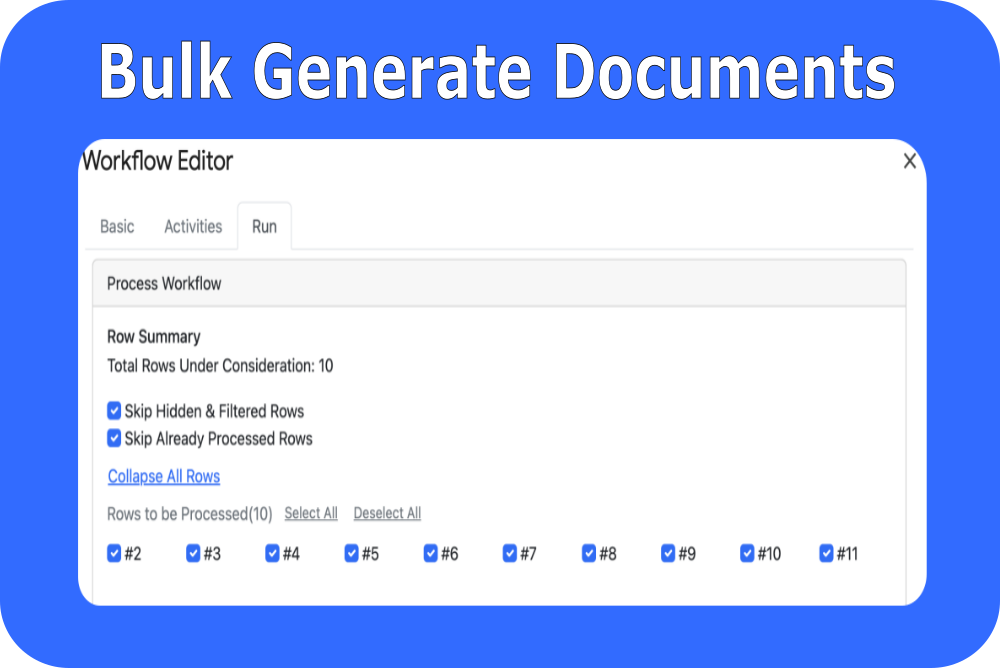 Bulk Document Generation